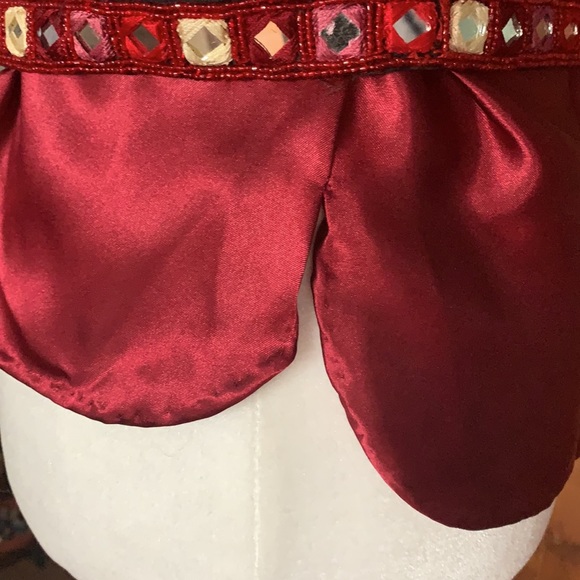 Handmade (by my mum!) burgundy satin camisole. - Picture 3 of 6